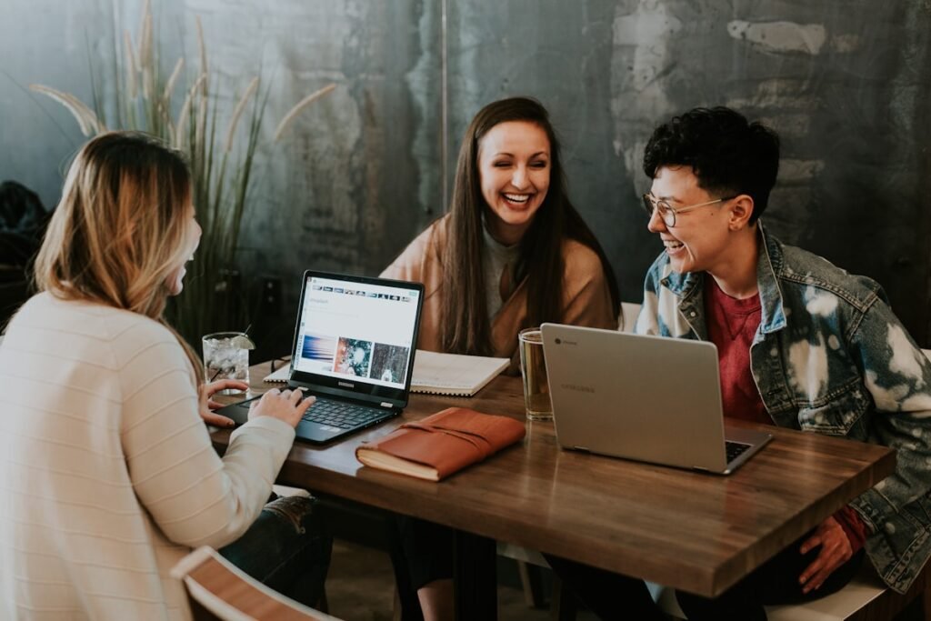 About us team working together editorial